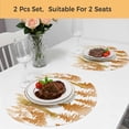 thumbnail image 5 of Burnt Orange Forest Round 15 Inch Placemats Set of 2, Contemporary Silhouette Abstract Art HeatResistant Non Slip Place Mats for Dining Table, Wipeable Braided Kitchen Table Mats for Housewarming, 5 of 9