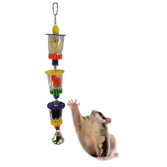Exotic Nutrition Triple Treat Forager - Fun & Unique Forage Toy for Sugar Gliders, Rats, Ferrets, Squirrels, Parrots, Birds,