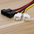 thumbnail image 2 of Cable adaptador PWM de 4 pines para CPU, 4 pines a 3 pines, para ventilador de CPU, placa base, divisor de ventilador (negro), 2 of 6