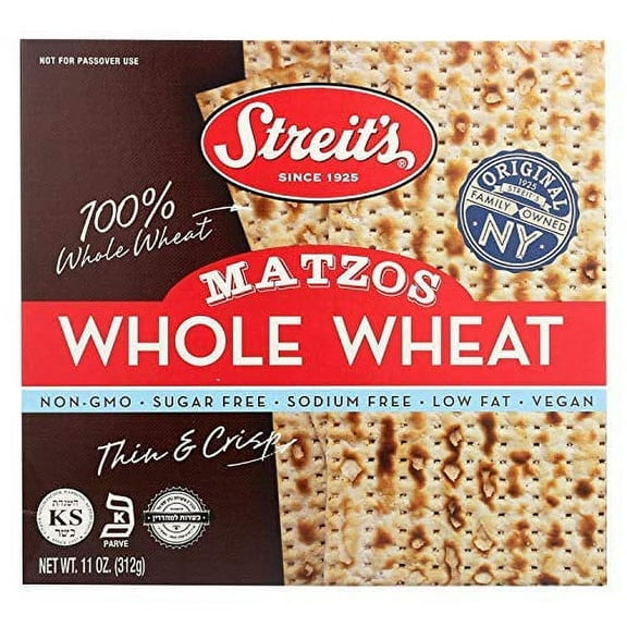 Streit's Matzos Whole Wheat, 11 Ounce (Pack of 12)