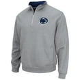 thumbnail image 2 of Men's Colosseum Heathered Gray Penn State Nittany Lions Tortugas Team Logo Quarter-Zip Jacket, 2 of 3
