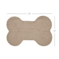 thumbnail image 4 of VHC Brands Indoor/Outdoor Pet Food Mat Placemat for Food Water Bowl for Dogs Cats Kitchen Bone Rug (Natural, Medium), 4 of 5