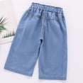 thumbnail image 5 of MuXiKeJi Clothes Girls Y2K Jeans Baggy Thin Knot Decor Loose Wide Leg Denim Pants Summer Casual Bottoms for Toddler Kids Girls Jeans Pants, 5 of 5
