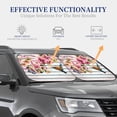 thumbnail image 4 of Kll Bird And Floral Windshield Sun Shade 2-Piece Foldable Car Front Window Sunshade For Most Sedans Suv Truck- Large, 4 of 7