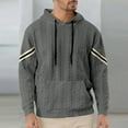 thumbnail image 1 of pstuiky camisetas de manga larga para hombre, Sudadera con capucha de manga larga para hombre, informal, holgada, con cordón y bolsillo, de punto, de color liso Tops de talla grande para hombre xxl, 1 of 5