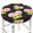 thumbnail image 3 of Naloa Avocado Lovers Round Bar Stool Cushion Cover 12-14 inch, Fits Kitchen, Office, Restaurant Chairs - 14 inch, 3 of 7
