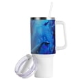 thumbnail image 2 of Whales Sea Floor 40 oz Tumbler with Handle Insulated&nbsp;Travel Mug&nbsp;Lid Straw Leak Proof Steel Vacuum Water Bottles Glasses Fits in Car Cup Holder, 2 of 7