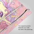 thumbnail image 3 of 2 Pack Wet Dry Bags,Cute Unicorn with Elegant Roses Waterproof Reusable Dual Zipper Bags for Swimwear, Gym Clothes, Toiletries, Baby Diapers, 3 of 8
