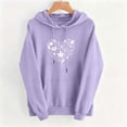 thumbnail image 5 of Otvok Women Thanksgiving Hooded Sweatshirt, Botanical Maple Pumpkin Heart Pattern Soft Fleece Relaxed Fit Hoodie, 5 of 7