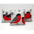 thumbnail image 3 of Winter Finch Flying Bird Christmas Pillow Cover, 3 of 3
