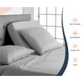 thumbnail image 3 of SGI Bedding Egyptian Cotton Top Split Sheet Set Solid Adjustable Bed 36" Split Head King 600 TC 18" Deep Light Grey, 3 of 9