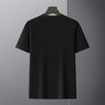 thumbnail image 5 of Yteetum Black Men's Tee Shirts Summer Solid Color Comfortable Stretch Casual Athletic Pullover Crew Neck Short Sleeve T-shirts Tops, 5 of 8