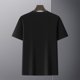 thumbnail image 5 of Tops para hombre, blusas y camisas de cuello redondo y manga corta para hombre, jersey deportivo informal elástico de color liso para hombre, blusas de poliéster y algodón con cuello redondo y manga c, 5 of 8