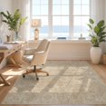 thumbnail image 3 of Design&I 4'x6' Washable Area Rug Beige Throw Washed Clusters Asymmetrical Muted Covering Vintage for Home Office, Under Desk, Snag-Free Skid-Resistant Medium, 3 of 7