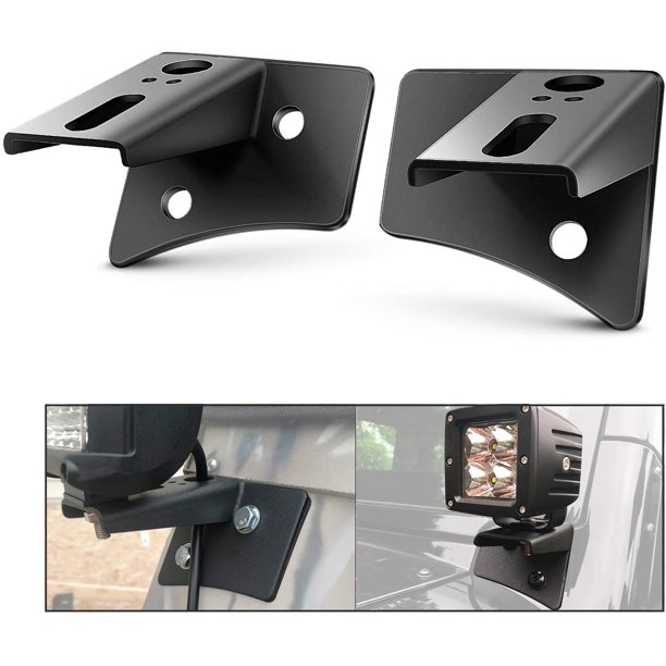 Nilight 90026B 2PCS Pillar Windshield Hinge Mounting Brackets for