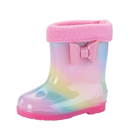 Kureaily Kids Shoes Rain Boots Cartoon Children Rain Boots Boys And Girls Rain Boots Water Rubber Shoes 3.5-4 Years