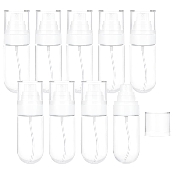 10pcs 10pcs 60ml(2 oz) Fine Mist Spray Bottles Refillable Travel Spray Bottle Clear Plastic Spray Bottle for Perfume Essential Oils Toners Cosmetics