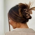 thumbnail image 5 of Pinzas para el pelo, para cabello grueso con garras grandes y resistentes, para cabello fino, pinzas con garras antideslizantes mate Caqui + beige + blanco lechoso + rojo brillante, 5 of 5