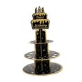 thumbnail image 3 of Voxware Money Holder Cake Table Centerpiece Desktop Decoration Double Layer Paper Structure Unique Function Suitable for Anniversary Gathering Black, 3 of 8