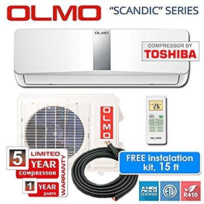 Olmo Toshiba Compressor 9 000 Btu 115v 60 Hz Ductless Mini Split Olmo Toshiba Compressor 9 000 Btu 115v 60 Hz Ductless Mini Split System 15 Seer