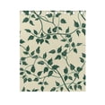 thumbnail image 4 of Leaves in Cream Blackout Curtain Panels 63x55in Drapes Privacy Assured for Living room Bedroom Bathroom 2 panels set, 4 of 5