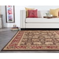 thumbnail image 3 of Transitional 5x7 Area Rug (5' x 7') Floral Brown, Sage Green Living Room Easy to Clean, 3 of 9