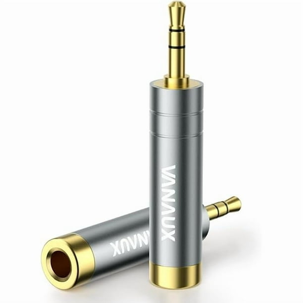 wonima11 VANAUX 1/4'' to 3.5 mm Headphone Adapter 2PACK, 3.5 mm(1/8'') Plug Male to 6.35 mm (1/4'') Jack Female Stereo Adapter for Headphone, Guitar, Digital Piano, Speaker, Amplifier