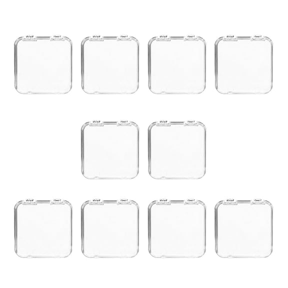 10 Pcs Clear Press On Nail Storage Box For False Nail Display Salon Supplies
