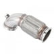 thumbnail image 2 of V Band Downpipe 90 Degree Downpipe W/flex Downpipe Bellow Pipe W/flex Tube 3in Steel V Band To V Band Downpipe Low 90 Degree With W Flex Bellow O2 Bungs Plug ANGGREK Accesorios, 2 of 8