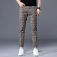 thumbnail image 3 of Pantalones casuales de verano para hombre, de algodón, ajustados, de talla grande, nuevos, estéticos, de estilo coreano, de diseñador clásico, 3 of 4