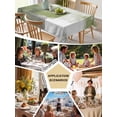 thumbnail image 5 of Sage Green Ombre Table Cloth, Vintage Shabby Abstract Plaid Art Waterproof Tablecloth for Rectangle Tables, Reusable Washable Fabric Table Cover for Restaurant Kitchen Dining Tables 54"x108", 5 of 6