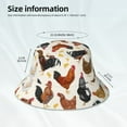 thumbnail image 6 of Easygdp Roosters And Chickens Double-Sided Reflective Fisherman Hat,Sun Visor,Casual Hat,Fluorescent Hat,Suitable For Outdoor And Night Walking,Unisex, 6 of 9