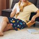 thumbnail image 5 of Balery Space Cartoon Pantalones cortos de pijama de punto de algodón para hombre con cinturilla y bolsillos-X-Large, 5 of 6