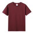thumbnail image 1 of T-Shirt à Manches Courtes pour Homme à Col Rond en Coton Biologique 100 % - Rouge Vin, 1 of 1