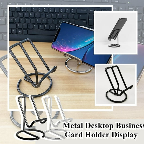 Wocleiliy Business Card Holder For Desk, Business Card Holder Desktop Unique Design