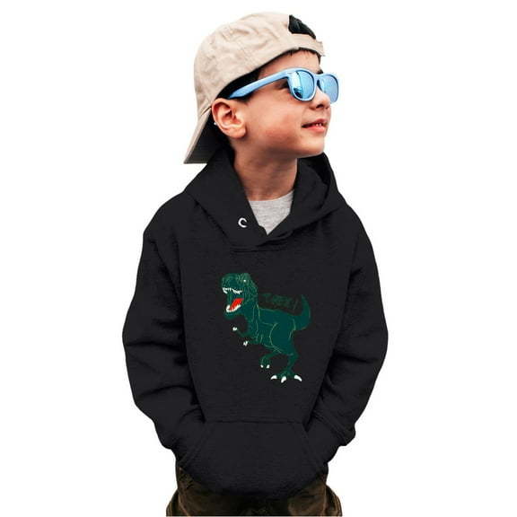 Bjutir Toddler Boys Sweatshirts Sweatshirts Crewneck Truck Shirt Dinosaur Long Sleeve Pullover Tops Tees Black 3-4 Years