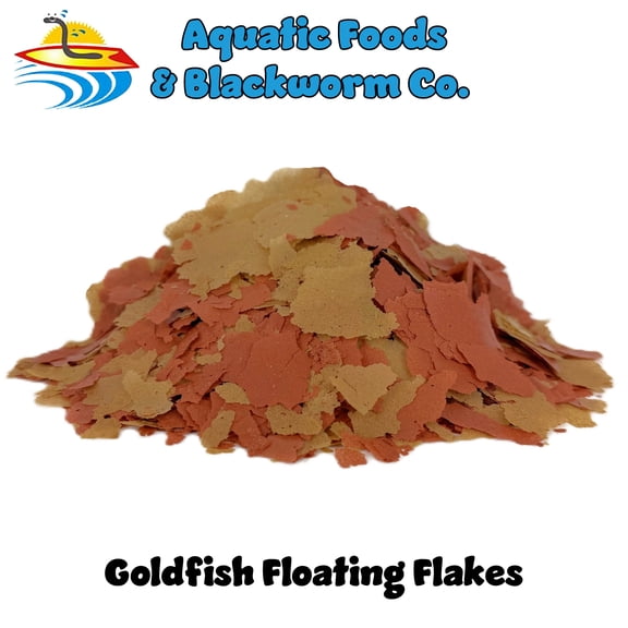 Aquatic Foods Goldfish Flakes - Premium Tropical Fish Foods - 1/4-lb