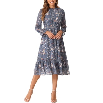 chinese dress ladies Baltic Born Womens Lena Tiered Midi Dress | Black Multi Floral main image 1