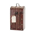 thumbnail image 7 of Twine Vintage Trunk Wooden Wine Box, 2-Bottle Wine Gift Box, Wedding Gifts, 7 of 7