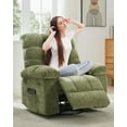 thumbnail image 7 of Danolapsi Rocking Recliner Chair,360° Swivel Rocker Chair for Small Spaces,Upholstered Fabric Glider Nursery Chair with Side Pockets for Living Room,Q235 Steel Frame Lazy Boy Recliner Single Sofa, 7 of 7