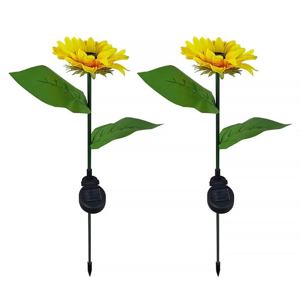 Worallymy 2 uds. lámparas solares de simulación de girasol para exteriores 8 luces LED para iluminación de paisaje luces para plantas para jardín césped y Patio Worallymy JD735806458