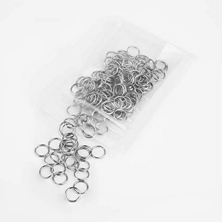 Compatible With200pcs Acrylic Keychain Blanks Kit With Key Rings Jump  Rings-silver