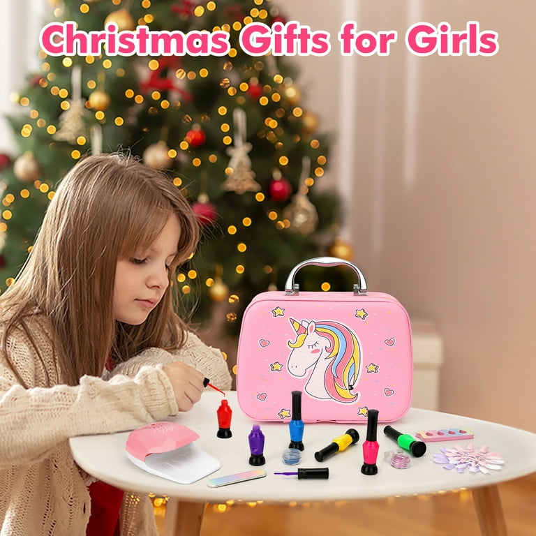 Sendida Kids Nail Art Kit, Water-Based Polish, Glitter, Stickers