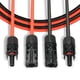 thumbnail image 4 of Cable de extensión Irfora 1 par 20 pies negro + 20 pies rojo 10AWG Cable de extensión de panel solar con conector hembra y macho Irfora Cable de extensión, 4 of 5
