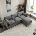 thumbnail image 4 of Modular Sectional Sofa, 3-Seater Sofa, Modern L-Shaped Sofa for Living Room Bedroom Apartment, 4 of 6