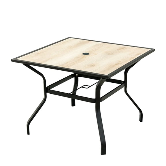 Outdoor Square Dining Table | For Various Outdoor Settings | Rot - Proof Metal Frame | Comfortable Dining for Small Groups