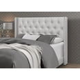 thumbnail image 2 of Home Design Brady Queen Upholstered Panel Bed with Tufted Wingback Headboard, Silver Faux Leather, 2 of 7