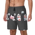thumbnail image 2 of Haiem Cute Farm Milk Animal Mens Swim Trunks with Compression Liner 2 in 1 Swimming Shorts Stretch Swimwear Quick Dry,Board Shorts-3X-Large, 2 of 9
