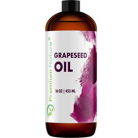 Grapeseed Oil Natural Carrier Oil - 16 oz Light & Silky Cold Press Moisturizer Rich In pure Omega Fatty Acids Prevents Premature Aging Suits All Skin Types - for Skin Hair & Nails Premium