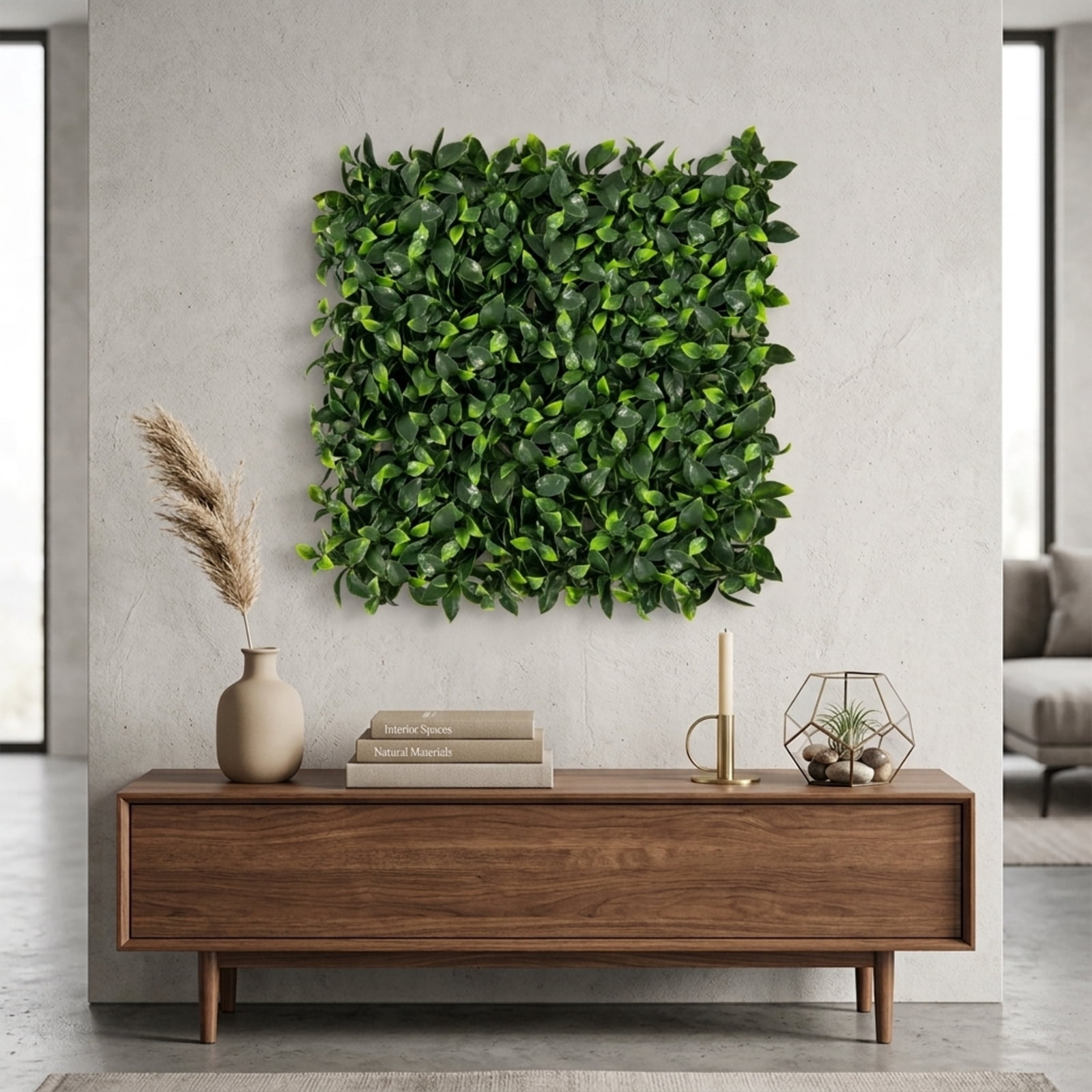 Vebreda Artificial Plant Decor, 12 Pieces 20 x 20 Inch Artificial Topiary Gardenia Shrub Grass Panels, Lush and Realistic Appearance
